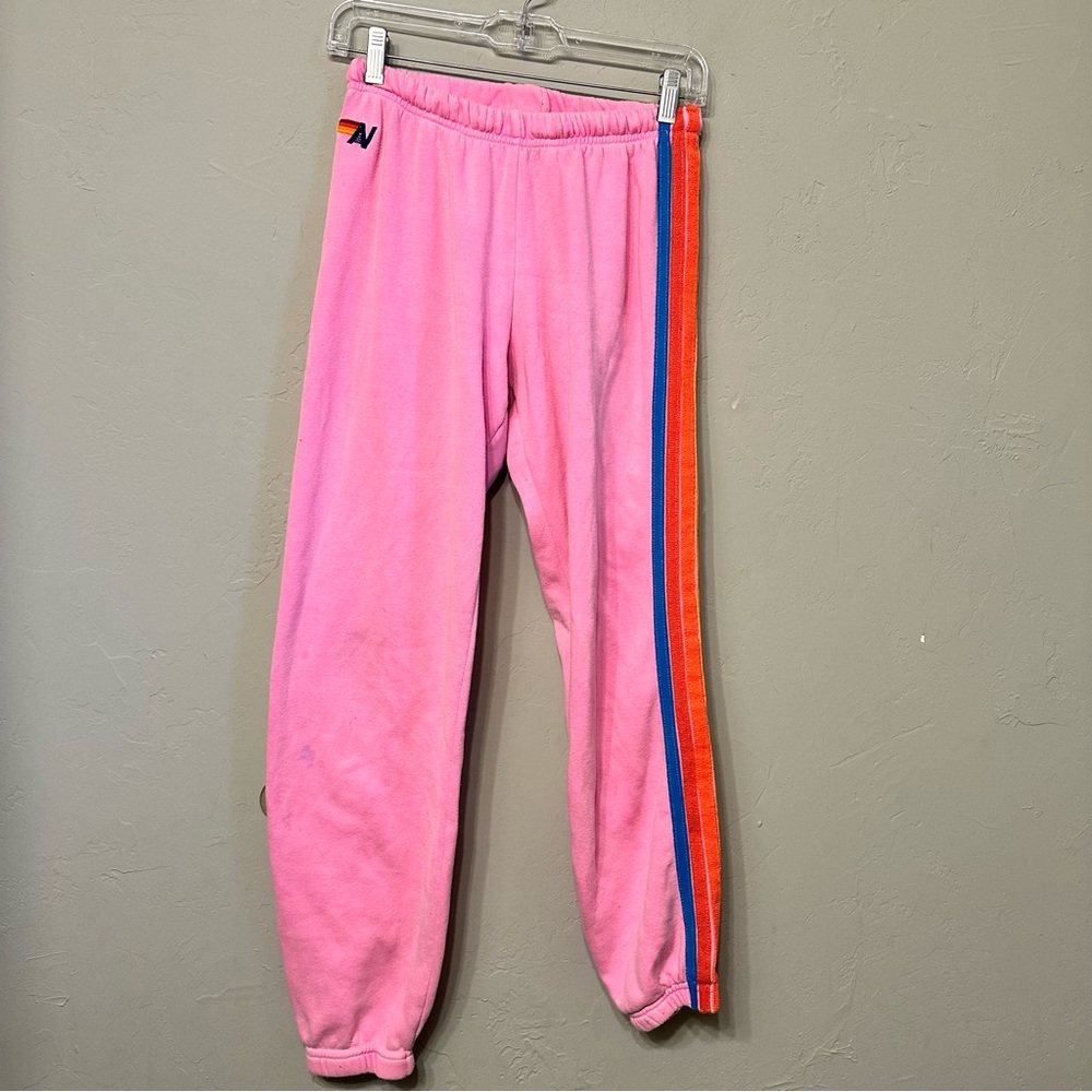 Aviator Nation | M | Pink side strip joggers - STAIN
